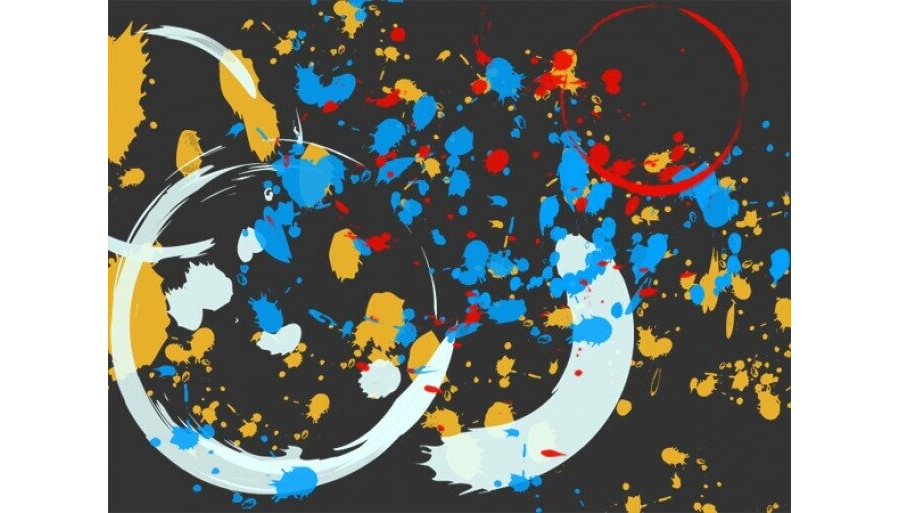 Кисти с брызгами и мазками