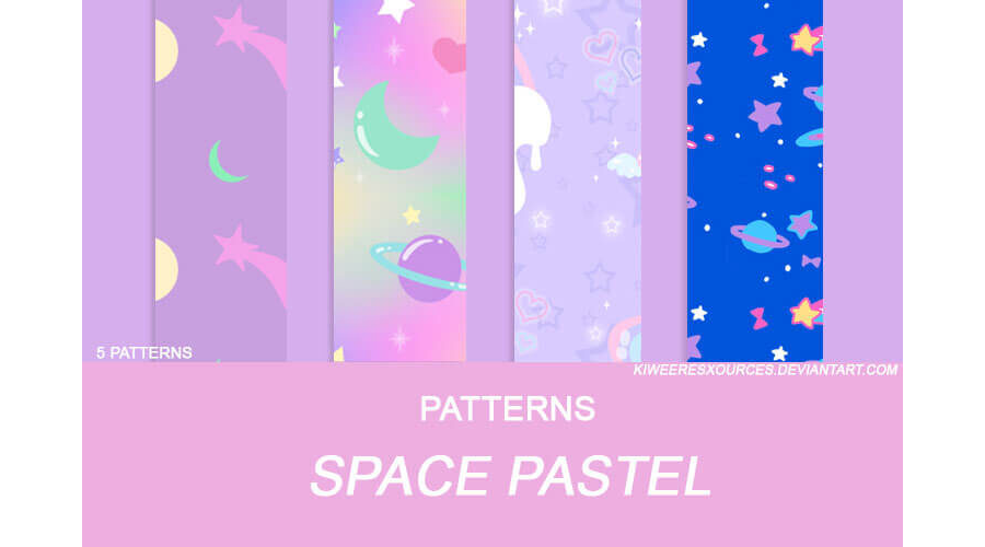 Паттерны для создания мультяшных космических фонов