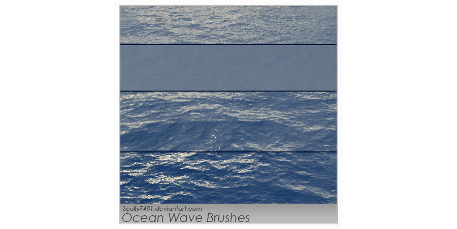 Кисти с океаническими волнами