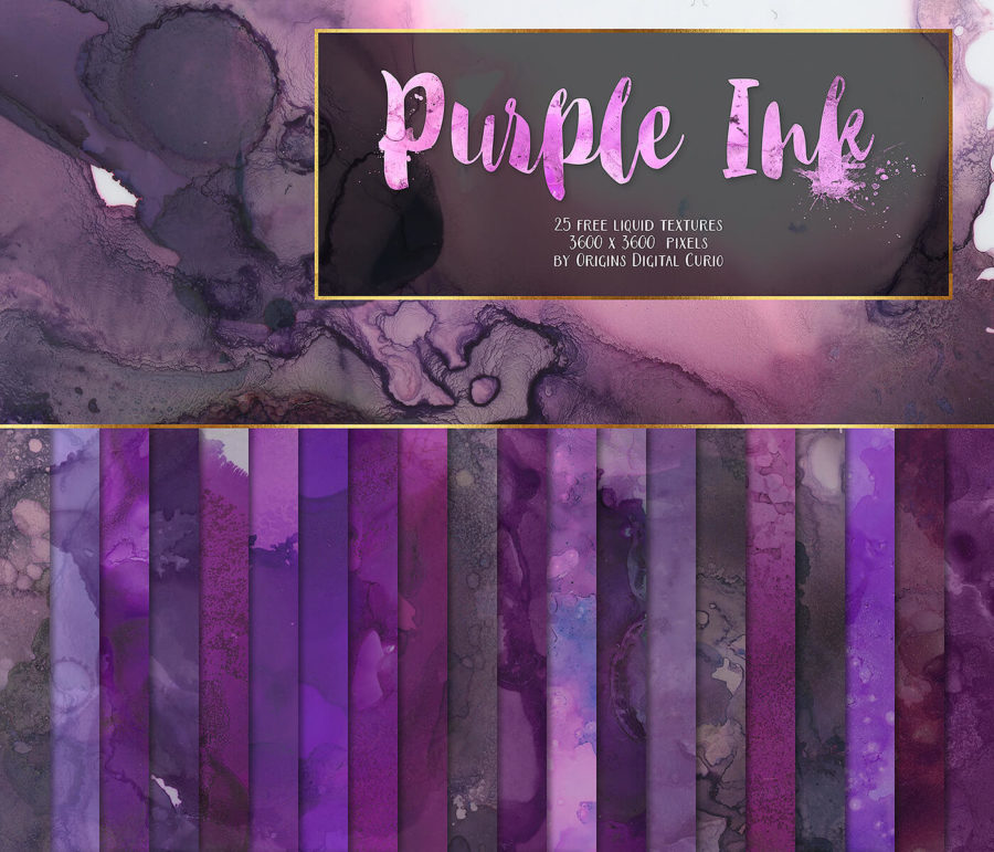 Фоны с текстурами в виде фиолетовых чернил