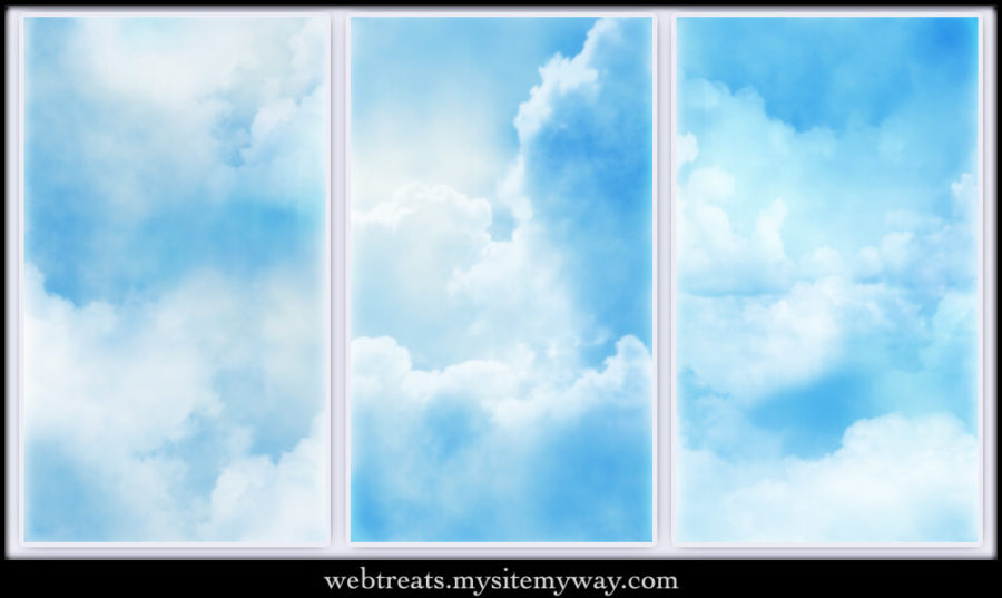 Паттерны для создания фонов с голубыми облаками