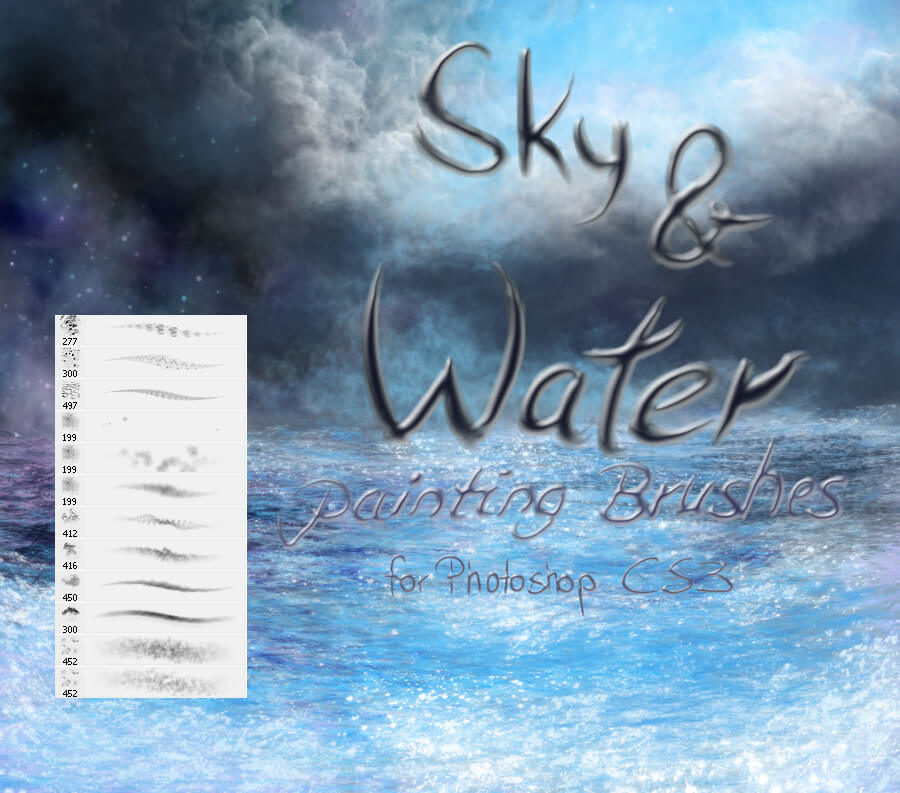 Кисти для рисования неба и воды
