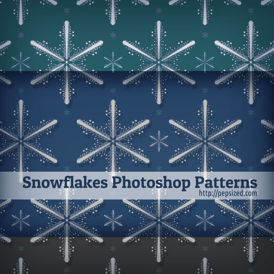 Паттерны для создания фонов с декоративными снежинками