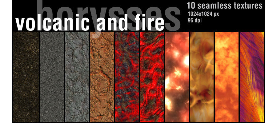 Фоны с текстурой огня и вулканической лавы