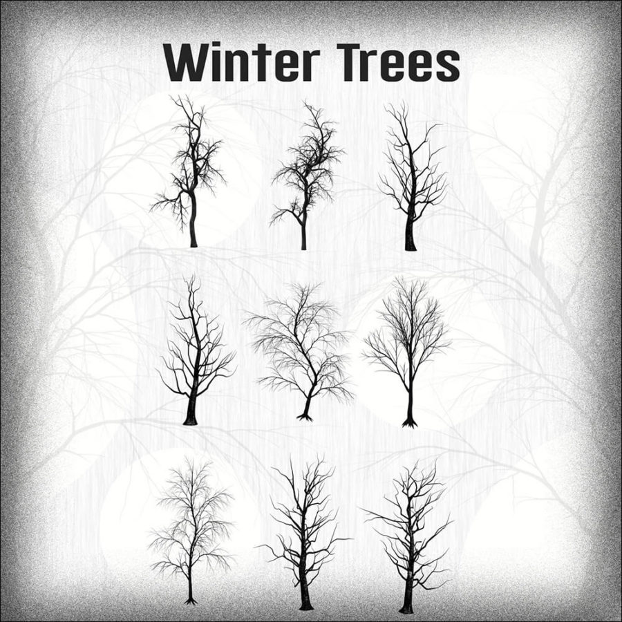Кисти для рисования зимних деревьев